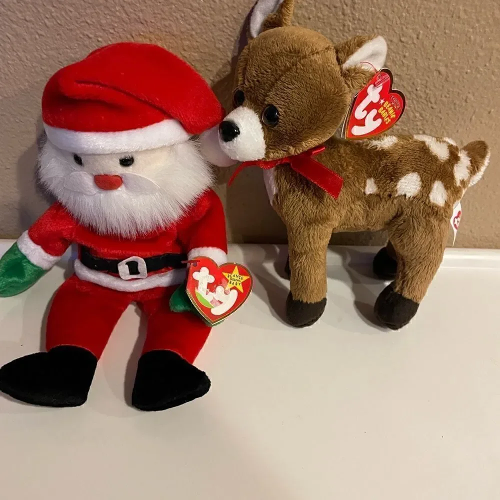 TY Santa and TY Chester The Reindeer